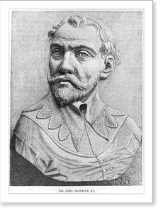 Historic Portrait - Sir John Hawkins, 1532-1595, bust portrait