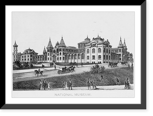 Historic Framed Print, [Exterior view of the National Museum],  17-7/8" x 21-7/8"