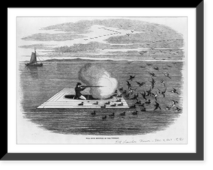 Historic Framed Print, [Wild duck shooting on the Potomac],  17-7/8" x 21-7/8"
