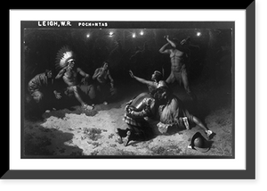 Historic Framed Print, [Pocahontas saving Captain John Smith from execution],  17-7/8" x 21-7/8"