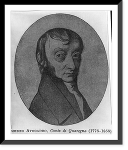 Count Amedeo Avogadro, 1776-1856, head-and-shoulders portrait, facing right, Vintage Poster