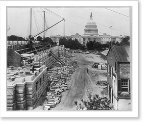 Historic Architecture - U.S. Capitol - View of construction