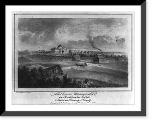 The Capitol. Washington, D. C.. West front from the City Hall.T.D. ; sketched and drawn by T. Doughty ; from Childs & Inman's Lith Press. Classic, Historic Reproduction