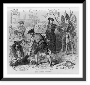 Historic Framed Print, The Boston Massacre,  17-7/8" x 21-7/8"