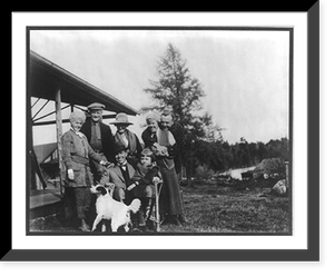 Gen. John J. Pershing, Gen. Fox Conner, Col. George C. Marshall and others, at Brandreth Lake, N.Y., Oct. 1919, Vintage Wall Art
