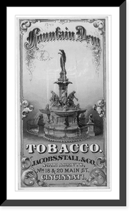 Mountain Dew tobacco - Jacobs, Stall & Co., Sole Agents, Nos. 18 & 20 Main St., Cincinnati, Vintage Print