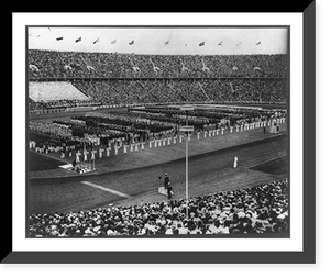 Historic Framed Print, [Opening ceremonies of the 1936 Olympic Games, Berlin],  17-7/8" x 21-7/8"