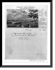 Lowell letter paper. With a new view of the city - 2, Vintage Wall Art