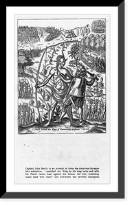 Historic Framed Print, [Repr. of engraving from the Originals in the True Travels...of Captaine John Smith...1629]",  17-7/8" x 21-7/8"