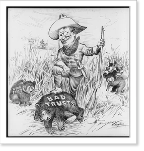 Vintage Photo Print - The President's dream of a successful hunt