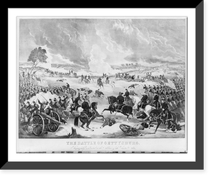 Historic Framed Print, The battle of Gettysburg - 5,  17-7/8" x 21-7/8"