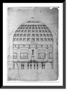 Historic Framed Print, [United States Capitol, Washington, D.C. Rotunda, section],  17-7/8" x 21-7/8"