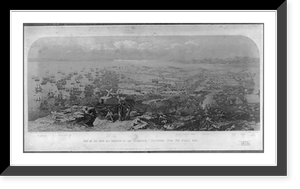 View of the town and harbour of San Francisco, California from the Signal Hill, Historic Print