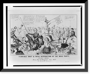 Terrible rout & total destruction of the Whig Party. In Salt River, Vintage Print