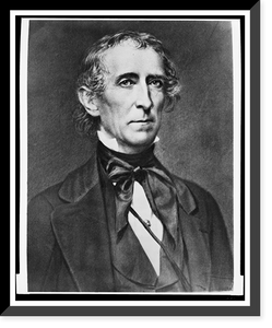 Historic Framed Print, [President John Tyler, half-length portrait, facing right],  17-7/8" x 21-7/8"