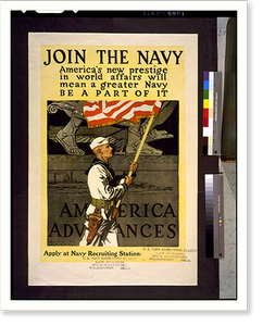 Join the Navy Americas new prestige in world affairs will mean a greater Navy. Be a part of it. America advances. Herbert Paus, Vintage Poster