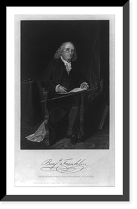 Vintage Portrait - Benjamin Franklin, full-length portrait, 1706
