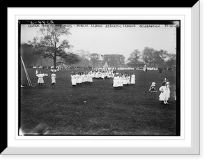 Historic Framed Print, Central Park - Maypoles - Public school athletic league celebration,  17-7/8" x 21-7/8"