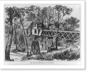 Historic Railroad - Philadelphia - Monorail used, 1876