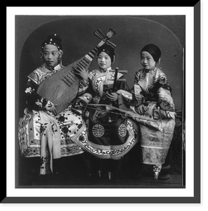 Historic Framed Print, Chinese Musicians [children], Canton, China,  17-7/8" x 21-7/8"