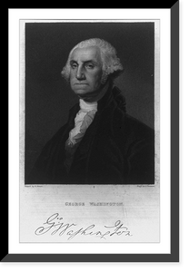 Historic Framed Print, [George Washington, bust portrait, facing left],  17-7/8" x 21-7/8"