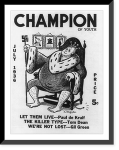 Caricature of William Randolph Hearst as fascist leader of Liberty League and Black Legion Classic, Vintage Wall Art