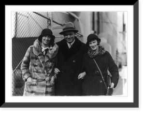 Adolf Georg Wilhelm Busch, 1891-1952, half-length portrait, standing between wife and daughter, facing left, Vintage Poster
