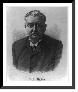 Historic Framed Print, [Cecil John Rhodes, 1853-1902, bust portrait, facing front],  17-7/8" x 21-7/8"
