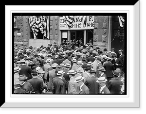 Historic Framed Print, Crowd being turned back at Coliseum,  17-7/8" x 21-7/8"