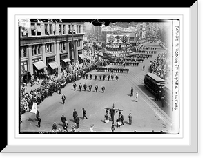 Historic Framed Print, Parade in honor of Olympic victors,  17-7/8" x 21-7/8"