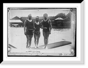 Historic Framed Print, Olympic swimmers,  17-7/8" x 21-7/8"