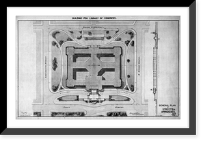 Library of Congress, Washington, D.C. Streets and approaches, Vintage Poster