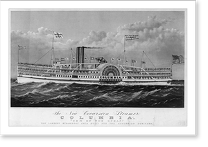 Vintage Nautical Print - Steamboats - The new excursion steamer