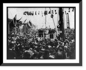 The laying of the corner stone, Pan American Union crowd around people on platform, Washington, D.C, Vintage Wall Art