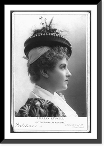Historic Framed Print, [Lillian Russell, 1861-1922, bust portrait, right profile, in The Princess Nicotine"]",  17-7/8" x 21-7/8"