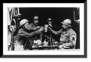 The Allies!" Toast to the allies - post command - Moscow? France?" Classic, Historic Reproduction