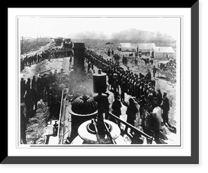 Ceremony at wedding of the rails, May 10, 1869 at Promontory Point, Utah, Antique Print