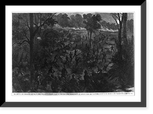 The Army of the Cumberland - capture of Rebel rifle-pits in Lookout Valley by the thirty-Third Massachusetts and Seventy-Third ohio Volunteers, Historic Print