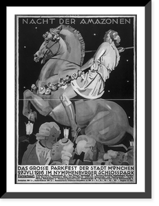 Nacht der Amazonen - das grosse Parkfest der Stadt Munchen - 27 Juli 1936, Antique Poster