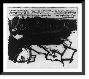 Abstract illustration of Revenge, a poem by Harold Rosenberg, Historic Print
