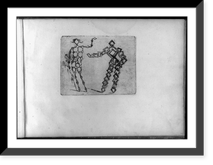 Composite figures in cubist and surrealistic style composed of materials such as chain links, tubes, sieves and tennis racquets - 21, Vintage Poster