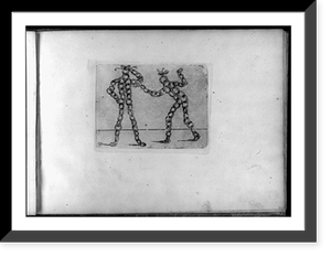 Composite figures in cubist and surrealistic style composed of materials such as chain links, tubes, sieves and tennis racquets - 44, Antique Print