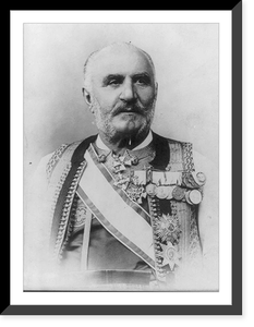 Historic Framed Print, Nicholas I, King of Montenegro, 1841-1921, head and shoulders portrait, facing left,  17-7/8" x 21-7/8"