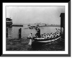 U.S. Naval Academy, Annapolis: cutter drill, under oars, Vintage Poster