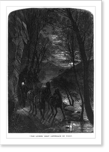 Vintage Photo Print - The lovers' leap - approach by night