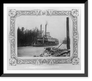 U.S. Army Corps of Engineers operation to remove obstacles from the Red River in Louisiana, 1873: Pl. 107 - Steamer Bryerly entering Red River through Sale & Murphy's Canal Timeless Wall Art Prin