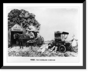 Progress of the Roads: 1900 - the horseless carriage Classic, Antique Print