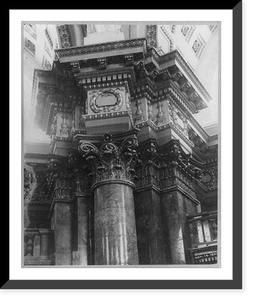 Library of Congress: detail of capital of column in the Rotunda on the first floor of the Library of Congress, 13 Nov. 1895, Antique Poster