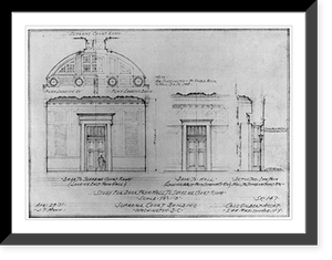 Repr. of architectural drawings and photos of U.S. Supreme Court building, Washington, D.C., 1928-1931; Cass Gilbert, architect - 10, Vintage Wall Art