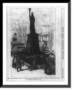 Louisiana - the Nebraska exhibit at the World's Fair at New Orleans - a model, in cereals, of the Bartholdi statue Classic, Antique Wall Art